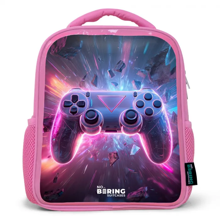 Game - Controller - Neon Kinderrugzak - Roze middel -3d