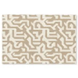 Modern - Abstract - Beige Vloerkleed Rechthoek klein 1091 -3d
