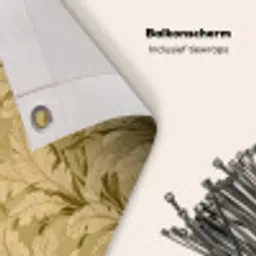 Palmbladeren - Klassiek - Groen Balkonbeschermer Duitsland klein 596 -closeup_NL