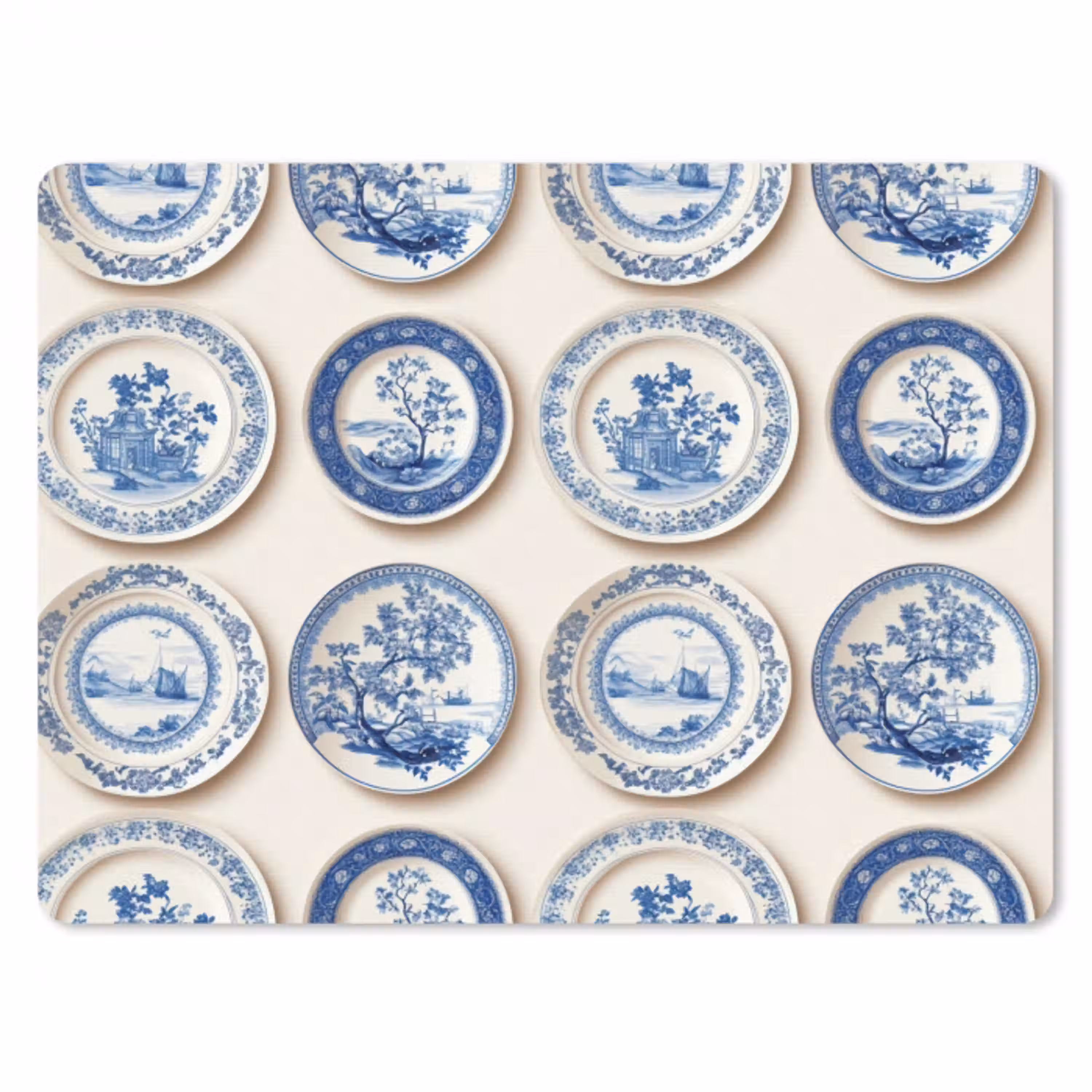 Borden - Bomen - Planten - Blauw muismat rubber klein 262 -3d