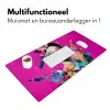 Vrouw - Portret - Abstract - Paars Muismat XXL klein -sfeer4