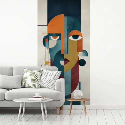 Geometrisch - Strakke vormen - Kleurrijk fotobehang vinyl groot -woonkamer