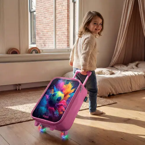 Neon - Bal - Kleurrijk Kinderkoffer - Roze klein -sfeer1