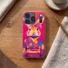 Konijn - Bloemen - Kleurrijk - Kimono Telefoonhoesje iPhone 17 Pro klein -sfeer1