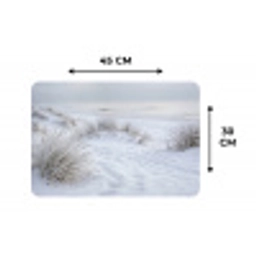 Duinen - Sneeuw - Strand - Winter - Serene Placemat vinyl groot -specs