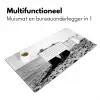 Vrouwen - Zonnehoed - Strand - Zwart - Wit Muismat XXL klein -sfeer4
