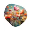 Bloemen - Watercolor - Kunst - Botanisch - Natuur Wandcirkel Organisch Forex 3mm klein -3d