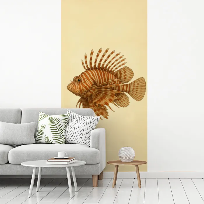 Strepen - Vis - Rond - Stekels fotobehang vinyl groot -woonkamer