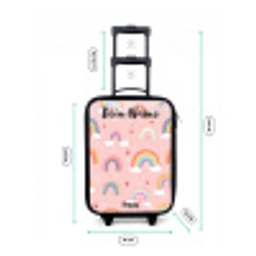 Regenboog - Patroon - Pastel Kinderkoffer - Zwart klein -productfoto_formaten