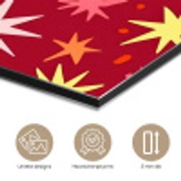 Sterren - Speels - Rood aluminium wit klein 46 -closeup_NL