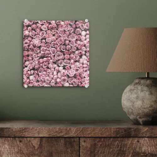 Bloemen - Rozen - Natuur - Roze - Botanisch plexiglas 5mm klein -sfeer3