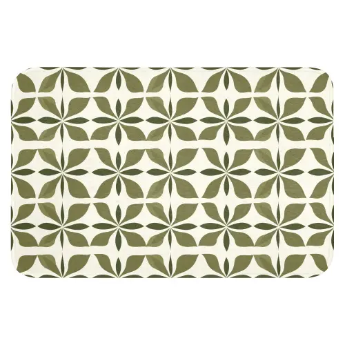 Botanisch - Retro - Groen Badmat klein 997 -3d