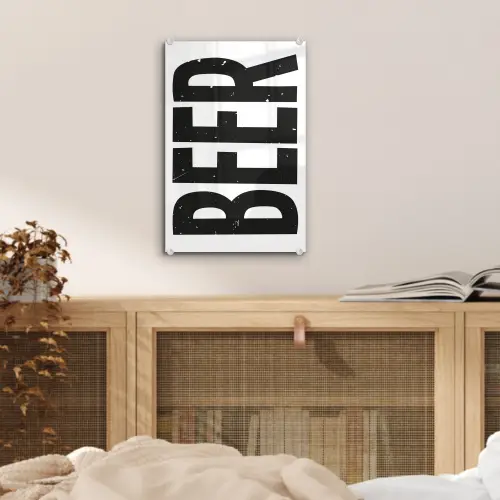 Bier - Japandi - Decoratie - Zwart plexiglas 5mm klein -sfeer4