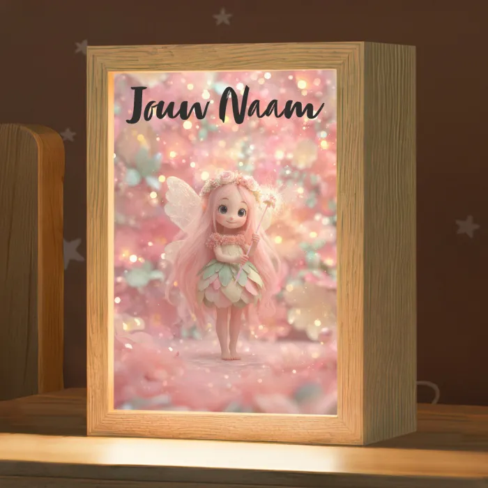 Fee - Bloemen - Roze Light Box met kabel (Kinderlampje) klein -zzz_3d_website