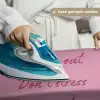 Eat me out don't stress me out - Roze - Handgeschreven Wandkleed katoen klein -tsfeer9_DE