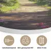 Doorkijk - Rozenboog - Uitzicht - Landschap - Bloemen Akoestische PET Vilt - Rond klein -closeup_NL