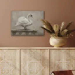 Zwaan - Elegant - Dieren - Wit PET vilt klein -sfeer4
