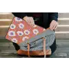 Bloemen - Grafisch - Oranje laptophoes neopreen klein 279 -tas