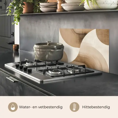 Retro - Geometrische lagen - Aardetinten keuken achterwand spatscherm klein -usp_NL