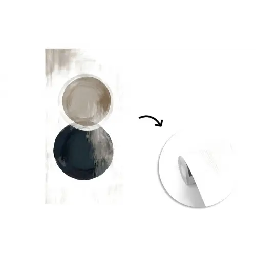Cirkels - Vorm - Beige - Abstract fotobehang vinyl groot -3d