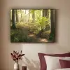 Bos - Bomen - Pad - Zon - Planten - Bladeren - Natuur Textielframe - compleet frame klein -sfeer1