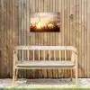 Gouden Graanveld bij Zonsopgang Tuinposter op houten frame 2 cm dik klein -sfeer4