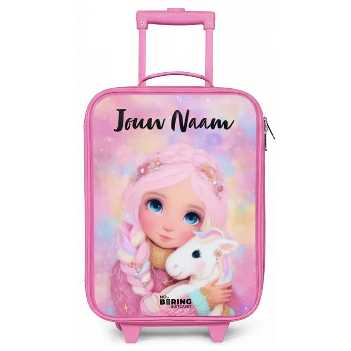 Meisje - Eenhoorn - Roze Kinderkoffer - Roze klein -zz3dotto