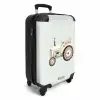 Beige vintage tractor in pastel groene kleuren NBS - Handbagage koffer - Volwassenen Unisex middel -productfoto_3d