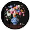 Rozen - Bloemen - Vaas - Boeket Fotolijst rond zonder passe partout klein -3d