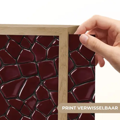 Mozaïek - Tegel - Bordeauxrood Light Box met batterij (Wandlamp) middel 907 -USP_websiteprintNL