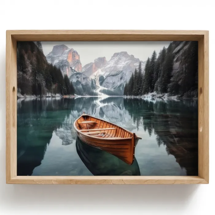 Boot - Bergen - Natuur - Water Dienblad Rechthoek middel -z3d_shopping