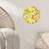 Kiwi - Sinasappel - Mango - Perzik Wandcirkel behangsticker klein 186 -sfeer4