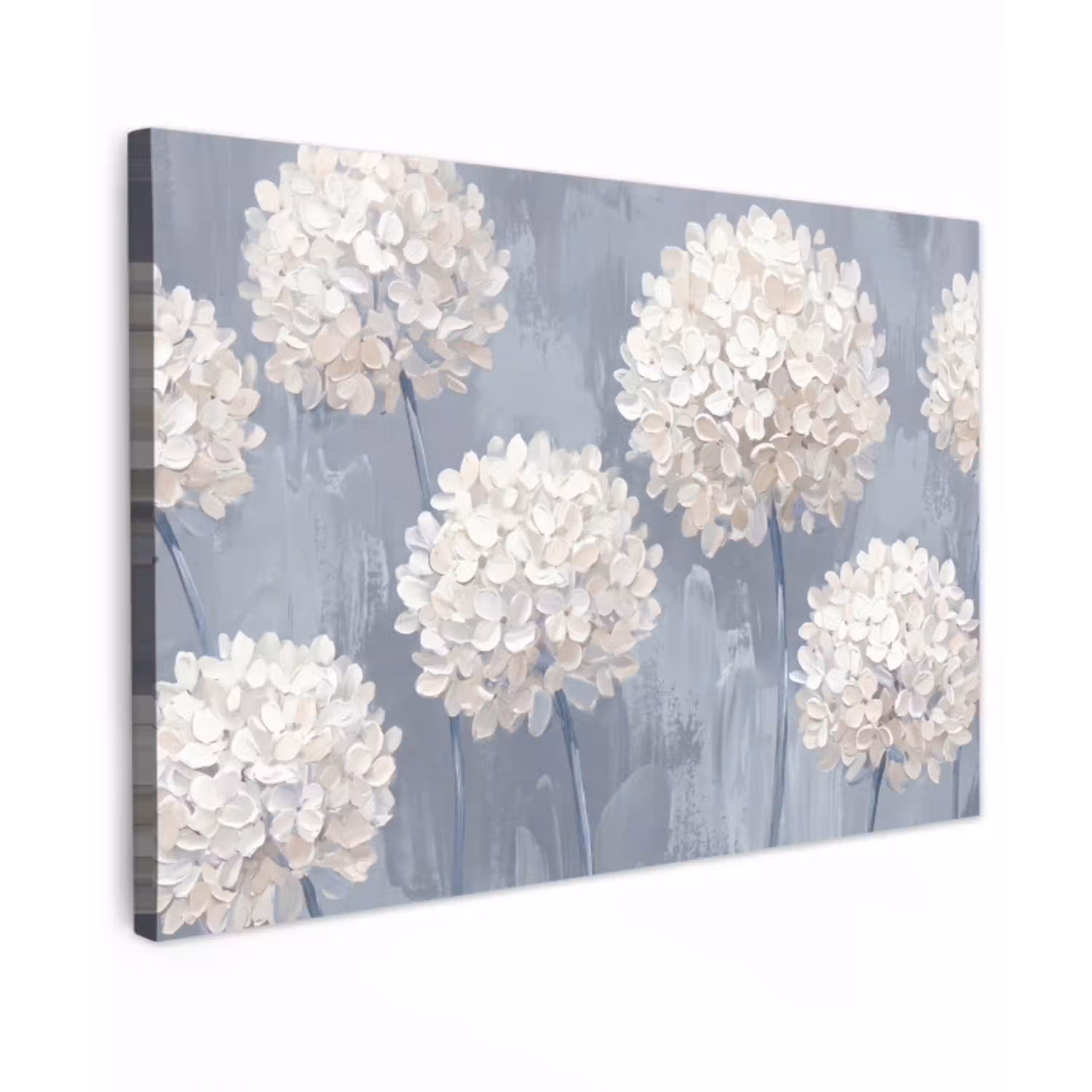 Bloemen - Illustratie - Blauw canvas 2cm klein -z3d