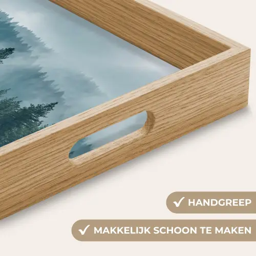 Naaldwoud - Bergen - Mist Dienblad Rechthoek middel -USP_HandgreepNL