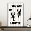 Lobster - Beige - Minimalistisch canvas 2cm klein -sfeer6