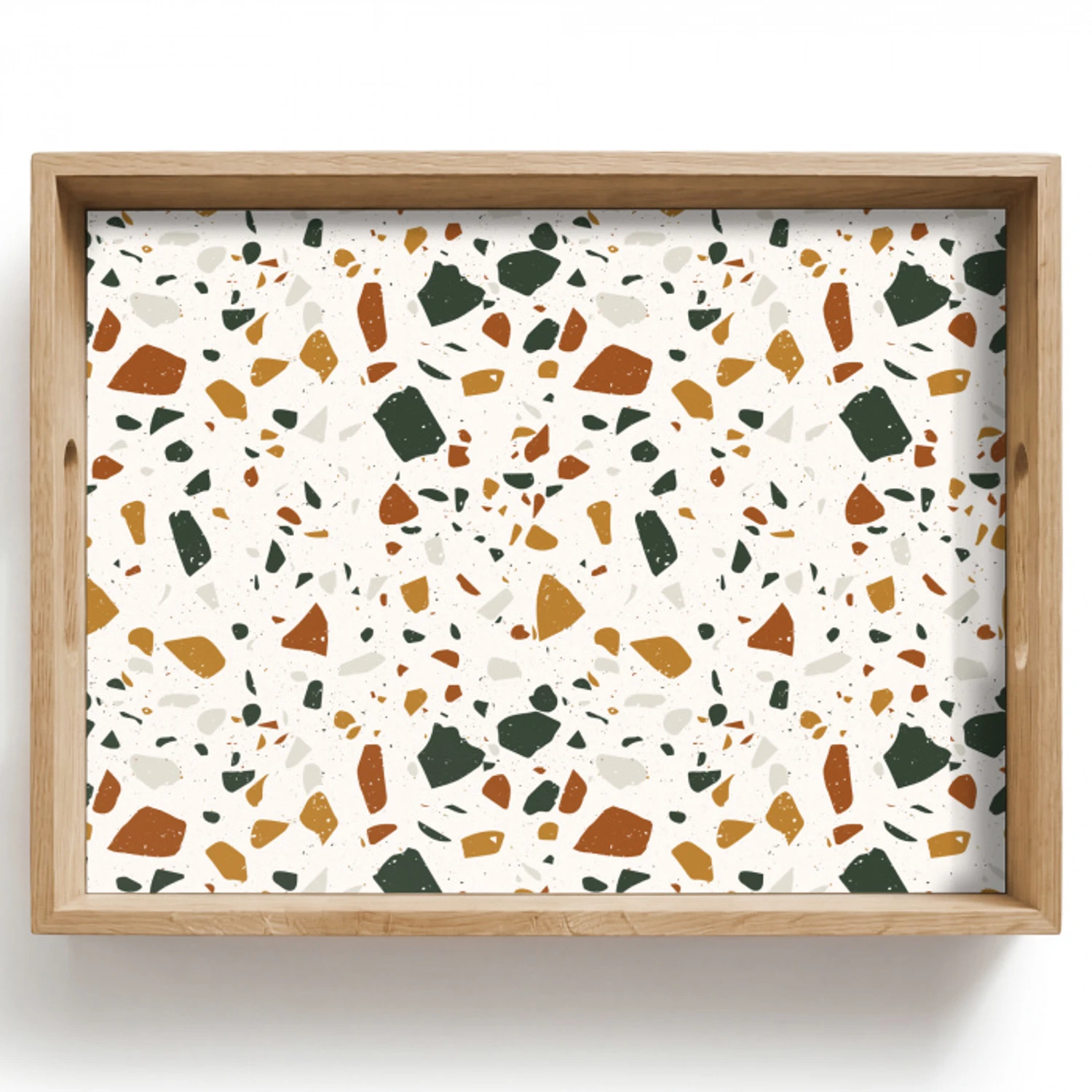 Terrazzo - Patroon - Wit - Terra Dienblad Rechthoek middel 911 -z3d_shopping