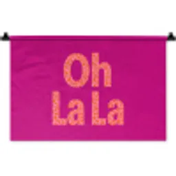 Oh la la - Luipaardprint - Roze Wandkleed katoen klein -zz3d