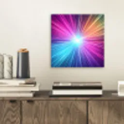 Abstract - Light - Burst - Modern - Colorful aluminium wit klein -sfeer1