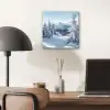 Winterlandschap - Natuur - Berg - Bomen - Sneeuw aluminium wit klein -sfeer5