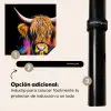 Schotse Hooglander - Graffiti - Kleurrijk - Bloem - Dieren Inductie beschermer vinyl 3mm middel -zzzzzzz-induclip_ES