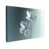 Kristal - Bloemen - Grijs Tuinposter op houten frame 2 cm dik klein -3d
