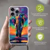 Olifant - Kleurrijk - Lucht - Abstract Hoesje iPhone 16 Pro Max met koord klein -sfeer2_NL