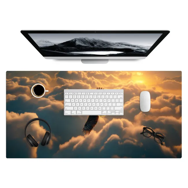 Desk Mat - Eagle - Clouds - Sun