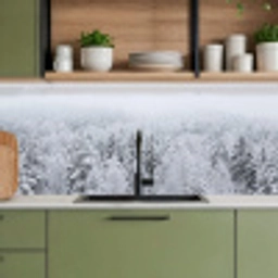 Bos - Sneeuw - Winter - Natuur - Wit keuken achterwand 2 middel -sfeer3