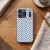 Diamant - Patroon - Blauw - Wit Telefoonhoesje iPhone 17 Pro klein 878 -sfeer1