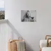 Vrouw - Masker - Wijn - Sigaret tuinposter los doek klein -sfeer8