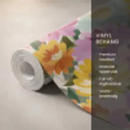 Lelies - Aquarel - Pastel Behang Vinyl klein 1060 -USP_closeupNL
