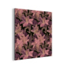 Lelies - Patroon - Paars - Goud aluminium wit klein 46 -3d