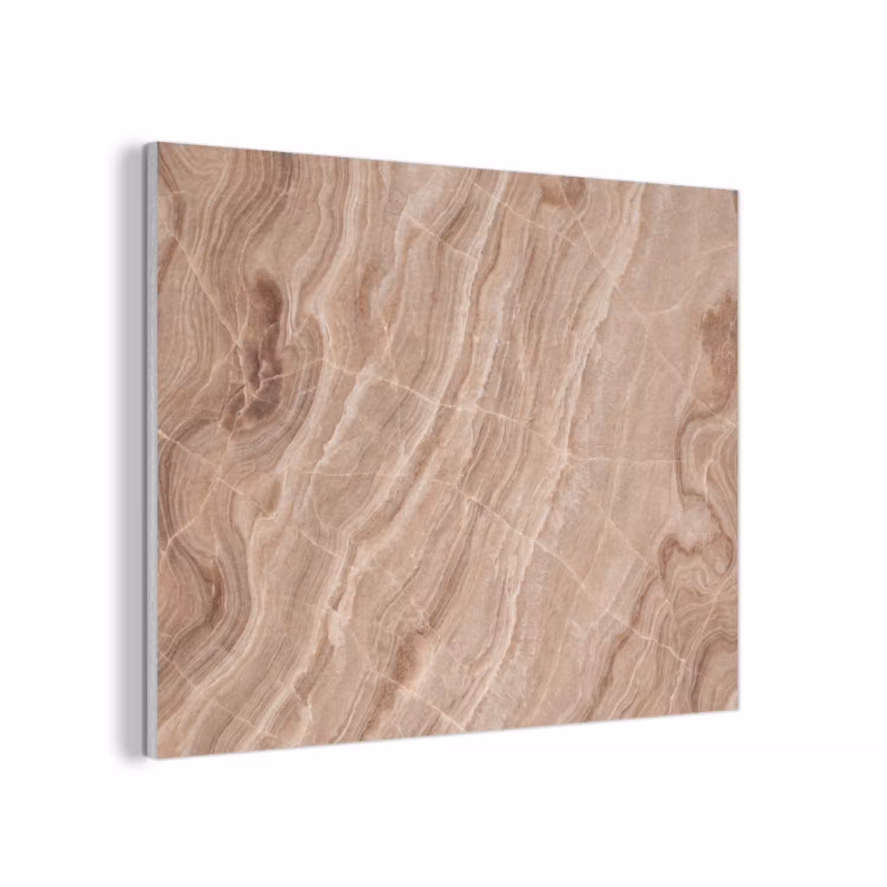 Textuur - Golvend - Abstract - Warm - Bruin PET vilt klein -3d