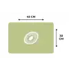 Kiwi - Lijntekening - Minimalistisch - Groen Placemat vinyl groot -specs